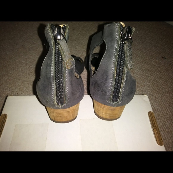 Matt Bernson blue navy leather zipper sandals - Picture 6 of 7